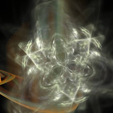 Fantezi kaotik renkli fraktal desen. Soyut Fraktal şekiller. 3D render resimde arka plan veya duvar kağıdı.