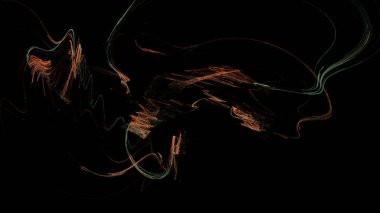 Fantezi kaotik renkli fraktal desen. Soyut Fraktal şekiller. 3D render resimde arka plan veya duvar kağıdı.