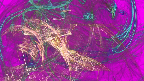 Fantezi kaotik renkli fraktal desen. Soyut Fraktal şekiller. 3D render resimde arka plan veya duvar kağıdı.