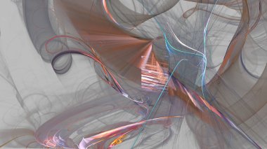 Fantezi kaotik renkli fraktal desen. Soyut Fraktal şekiller. 3D render resimde arka plan veya duvar kağıdı.