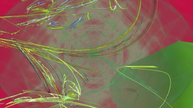 Fantezi kaotik renkli fraktal desen. Soyut Fraktal şekiller. 3D render resimde arka plan veya duvar kağıdı.