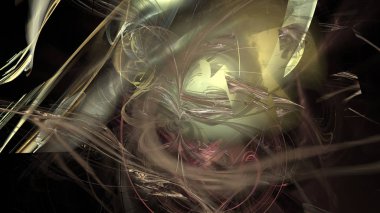 Fantezi kaotik renkli fraktal desen. Soyut Fraktal şekiller. 3D render resimde arka plan veya duvar kağıdı.