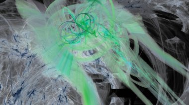 Fantezi kaotik renkli fraktal desen. Soyut Fraktal şekiller. 3D render resimde arka plan veya duvar kağıdı.