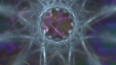 Fantezi kaotik renkli fraktal desen. Soyut Fraktal şekiller. 3D render resimde arka plan veya duvar kağıdı.