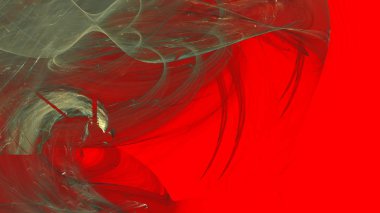 Fantezi kaotik renkli fraktal desen. Soyut Fraktal şekiller. 3D render resimde arka plan veya duvar kağıdı.