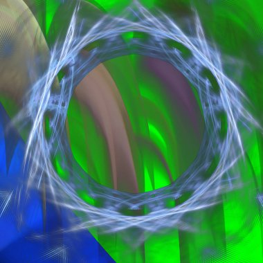 Fantezi kaotik renkli fraktal desen. Soyut Fraktal şekiller. 3D render resimde arka plan veya duvar kağıdı.