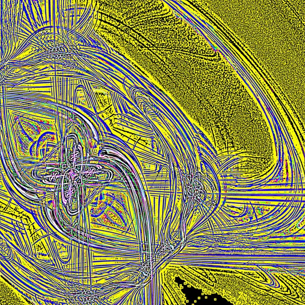 Fantezi Kaotik Renkli Fraktal Desen Soyut Fraktal Şekiller Render Resimde — Stok fotoğraf