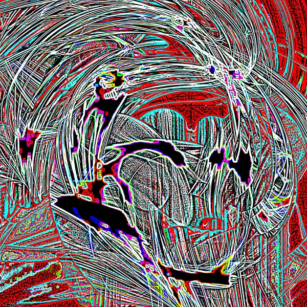 Fantasie Chaotische Kleurrijke Fractale Patroon Abstracte Fractale Vormen Rendering Afbeelding — Stockfoto