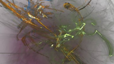 Fantezi kaotik renkli fraktal desen. Soyut Fraktal şekiller. 3D render resimde arka plan veya duvar kağıdı.