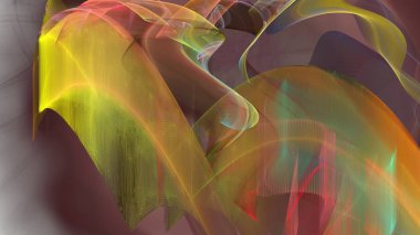 Fantezi kaotik renkli fraktal desen. Soyut Fraktal şekiller. 3D render resimde arka plan veya duvar kağıdı.