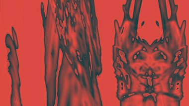 Fantezi kaotik renkli fraktal desen. Soyut Fraktal şekiller. 3D render resimde arka plan veya duvar kağıdı.