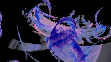 Fantezi kaotik renkli fraktal desen. Soyut Fraktal şekiller. 3D render resimde arka plan veya duvar kağıdı.