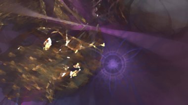 Fantezi kaotik renkli fraktal desen. Soyut Fraktal şekiller. 3D render resimde arka plan veya duvar kağıdı.