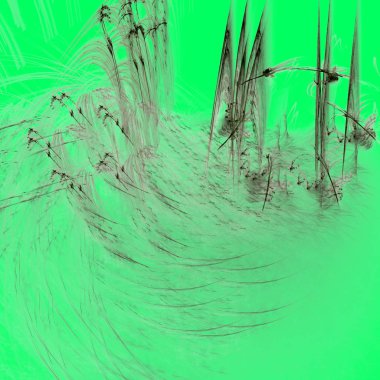 Fantezi kaotik renkli fraktal desen. Soyut Fraktal şekiller. 3D render resimde arka plan veya duvar kağıdı.