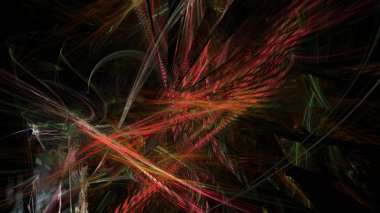 Fantezi kaotik renkli fraktal desen. Soyut Fraktal şekiller. 3D render resimde arka plan veya duvar kağıdı.