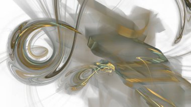 Fantezi kaotik renkli fraktal desen. Soyut Fraktal şekiller. 3D render resimde arka plan veya duvar kağıdı.