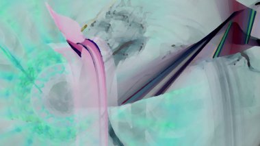 Fantezi kaotik renkli fraktal desen. Soyut Fraktal şekiller. 3D render resimde arka plan veya duvar kağıdı.