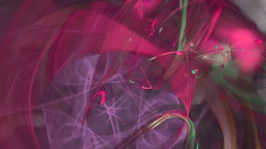 Fantezi kaotik renkli fraktal desen. Soyut Fraktal şekiller. 3D render resimde arka plan veya duvar kağıdı.