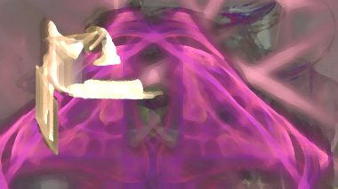 Fantezi kaotik renkli fraktal desen. Soyut Fraktal şekiller. 3D render resimde arka plan veya duvar kağıdı.