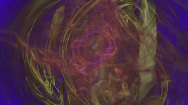 Fantezi kaotik renkli fraktal desen. Soyut Fraktal şekiller. 3D render resimde arka plan veya duvar kağıdı.