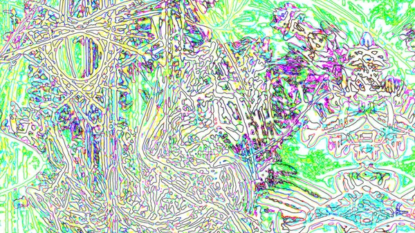 Fantasie Chaotische Kleurrijke Fractale Patroon Abstracte Fractale Vormen Rendering Afbeelding — Stockfoto