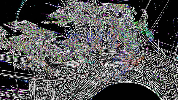 ファイナルファンタジー カオスのカラフルなフラクタル パターン フラクタル図形を抽象化します レンダリング図背景や壁紙 — ストック写真