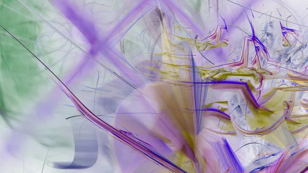 Fantezi kaotik renkli fraktal desen. Soyut Fraktal şekiller. 3D render resimde arka plan veya duvar kağıdı.