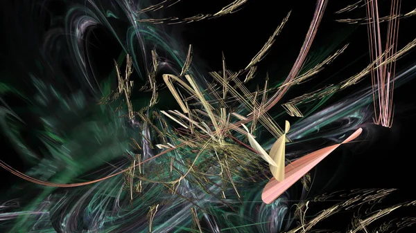 Fantezi kaotik renkli fraktal desen. Soyut Fraktal şekiller. 3D render resimde arka plan veya duvar kağıdı.