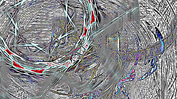 Fantasie Chaotische Kleurrijke Fractale Patroon Abstracte Fractale Vormen Rendering Afbeelding — Stockfoto