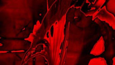 Fantezi kaotik renkli fraktal desen. Soyut Fraktal şekiller. 3D render resimde arka plan veya duvar kağıdı.