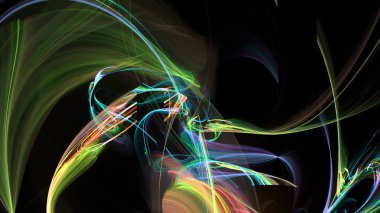 Fantezi kaotik renkli fraktal desen. Soyut Fraktal şekiller. 3D render resimde arka plan veya duvar kağıdı.