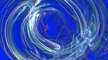 Fantezi kaotik renkli fraktal desen. Soyut Fraktal şekiller. 3D render resimde arka plan veya duvar kağıdı.