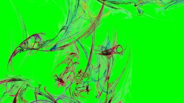 Fantezi kaotik renkli fraktal desen. Soyut Fraktal şekiller. 3D render resimde arka plan veya duvar kağıdı.