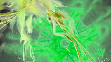 Fantezi kaotik renkli fraktal desen. Soyut Fraktal şekiller. 3D render resimde arka plan veya duvar kağıdı.