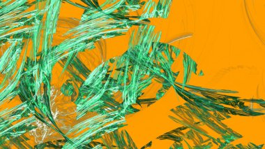 Fantezi kaotik renkli fraktal desen. Soyut Fraktal şekiller. 3D render resimde arka plan veya duvar kağıdı.