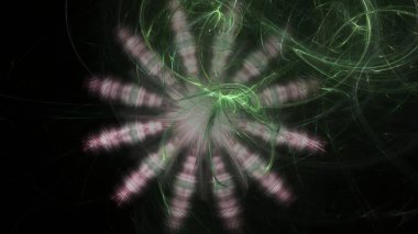 Fantezi kaotik renkli fraktal desen. Soyut Fraktal şekiller. 3D render resimde arka plan veya duvar kağıdı.