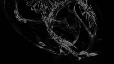 Fantezi kaotik renkli fraktal desen. Soyut Fraktal şekiller. 3D render resimde arka plan veya duvar kağıdı.