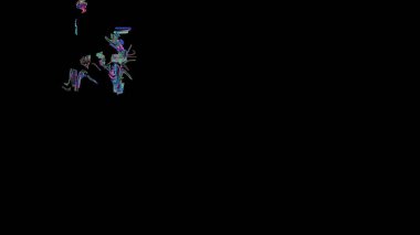 Fantezi kaotik renkli fraktal desen. Soyut Fraktal şekiller. 3D render resimde arka plan veya duvar kağıdı.