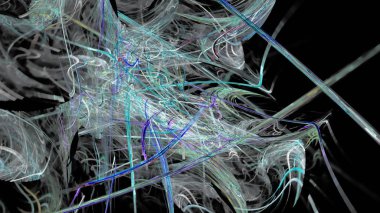 Fantezi kaotik renkli fraktal desen. Soyut Fraktal şekiller. 3D render resimde arka plan veya duvar kağıdı.