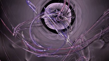 Fantezi kaotik renkli fraktal desen. Soyut Fraktal şekiller. 3D render resimde arka plan veya duvar kağıdı.