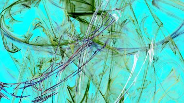 Fantezi kaotik renkli fraktal desen. Soyut Fraktal şekiller. 3D render resimde arka plan veya duvar kağıdı.