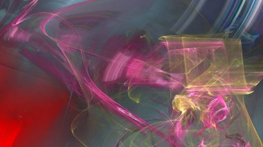 Fantezi kaotik renkli fraktal desen. Soyut Fraktal şekiller. 3D render resimde arka plan veya duvar kağıdı.