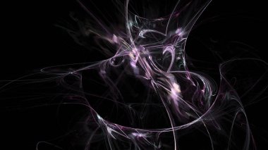 Fantezi kaotik renkli fraktal desen. Soyut Fraktal şekiller. 3D render resimde arka plan veya duvar kağıdı