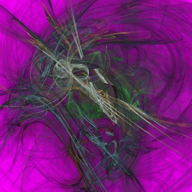 Fantezi kaotik renkli fraktal desen. Soyut Fraktal şekiller. 3D render resimde arka plan veya duvar kağıdı.