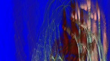 Fantezi kaotik renkli fraktal desen. Soyut Fraktal şekiller. 3D render resimde arka plan veya duvar kağıdı.