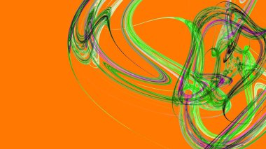 Fantezi kaotik renkli fraktal desen. Soyut Fraktal şekiller. 3D render resimde arka plan veya duvar kağıdı.