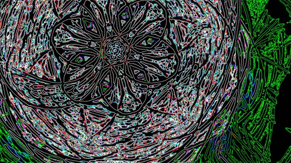 Fantasie Chaotische Kleurrijke Fractale Patroon Abstracte Fractale Vormen Rendering Afbeelding — Stockfoto