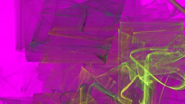 Fantezi kaotik renkli fraktal desen. Soyut Fraktal şekiller. 3D render resimde arka plan veya duvar kağıdı.