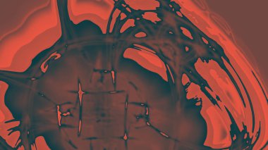 Fantezi kaotik renkli fraktal desen. Soyut Fraktal şekiller. 3D render resimde arka plan veya duvar kağıdı.