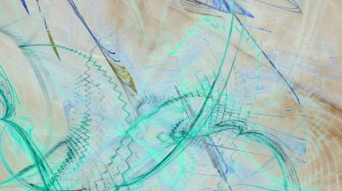 Fantezi kaotik renkli fraktal desen. Soyut Fraktal şekiller. 3D render resimde arka plan veya duvar kağıdı.